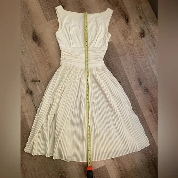 Vintage 50s Koret fit n flare midi dress accordion pleats XS VLV Marilyn Monroe - Picture 8 of 13